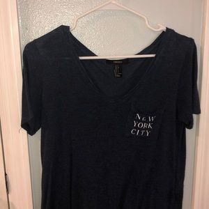 Navy blue New York City top